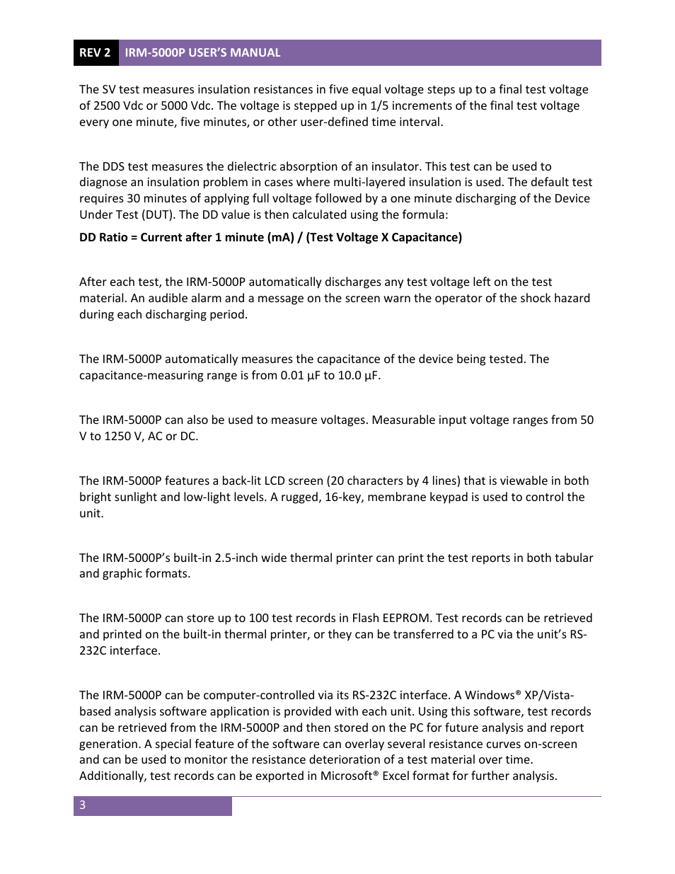 Vanguard IRM-5000P User Manual | Page 7 / 58