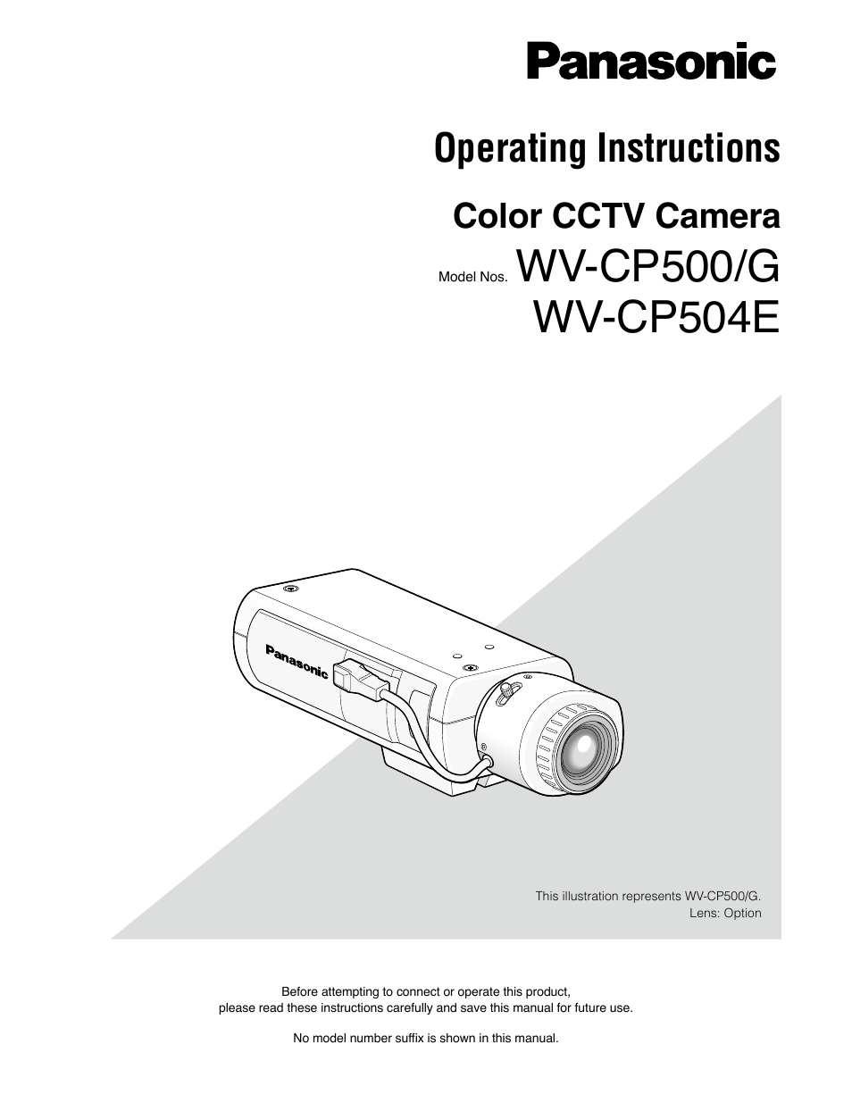 Panasonic WV-CP504E User Manual | 35 pages