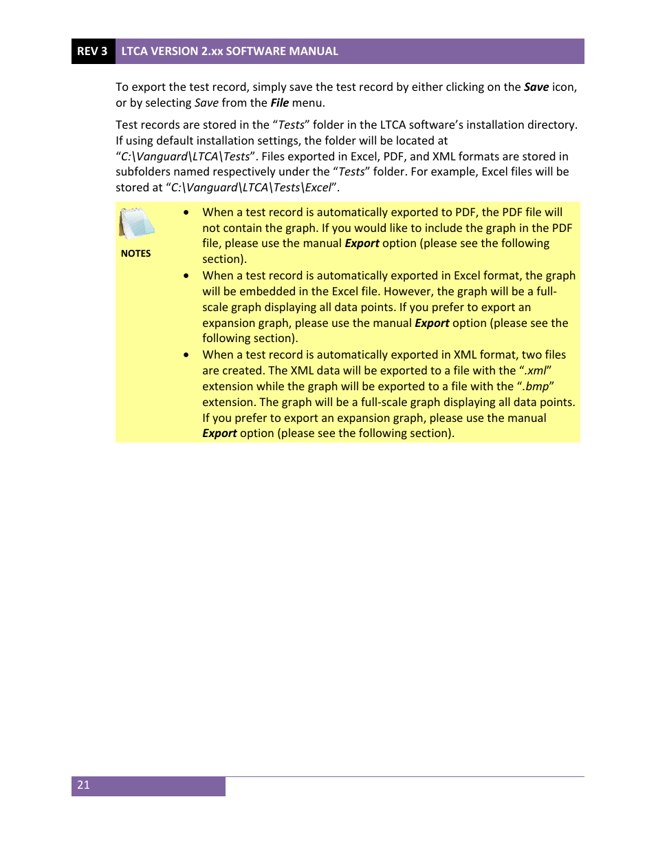 Vanguard LTCA-10, LTCA-40, WRM-10P, WRM-40 User Manual | Page 23 / 69