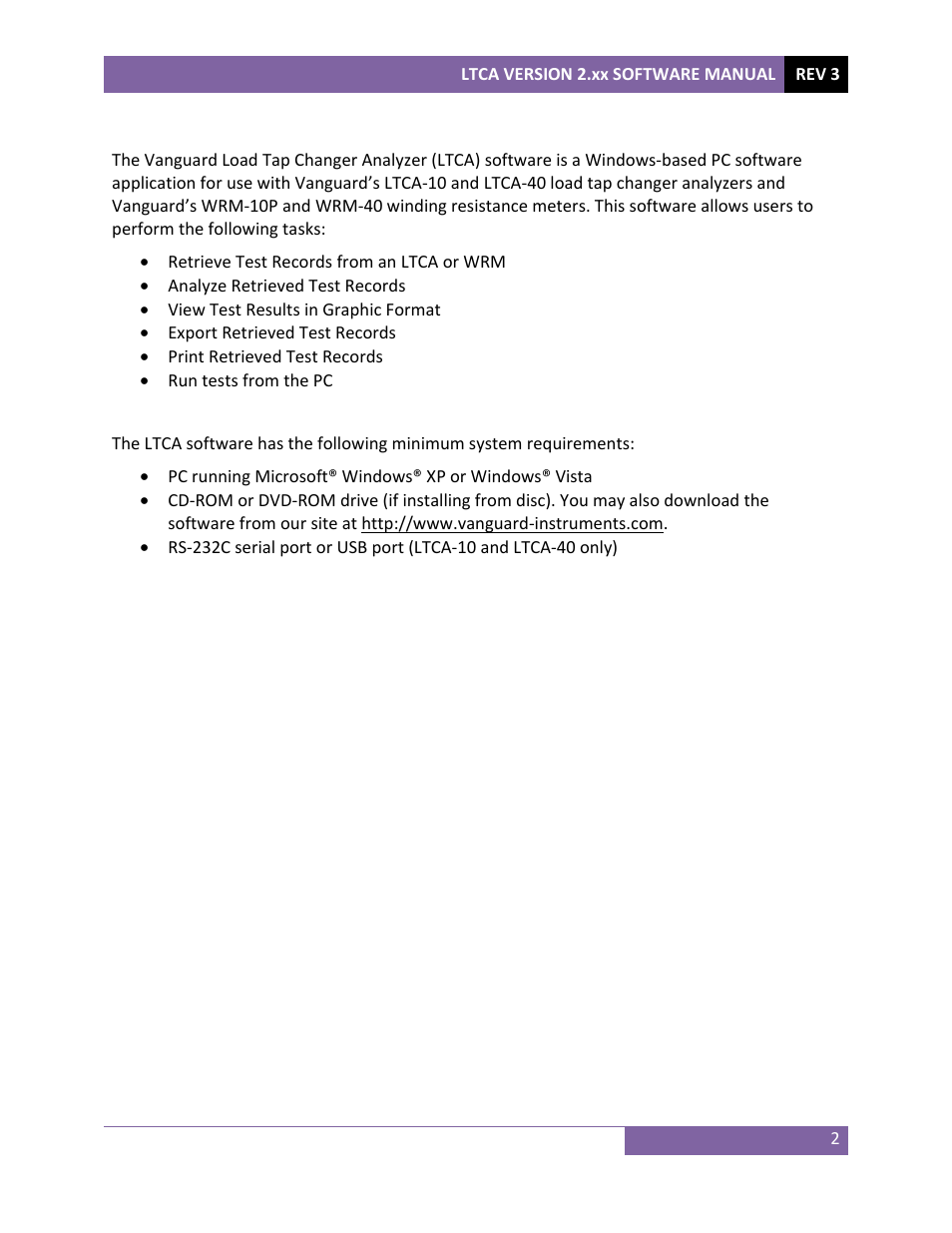 Vanguard LTCA-10, LTCA-40, WRM-10P, WRM-40 User Manual | Page 4 / 69