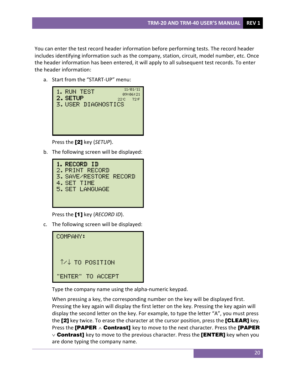 Vanguard TRM-20_40 User Manual | Page 24 / 86