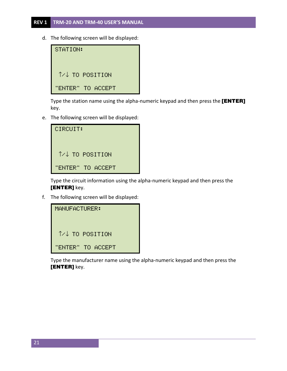 Vanguard TRM-20_40 User Manual | Page 25 / 86