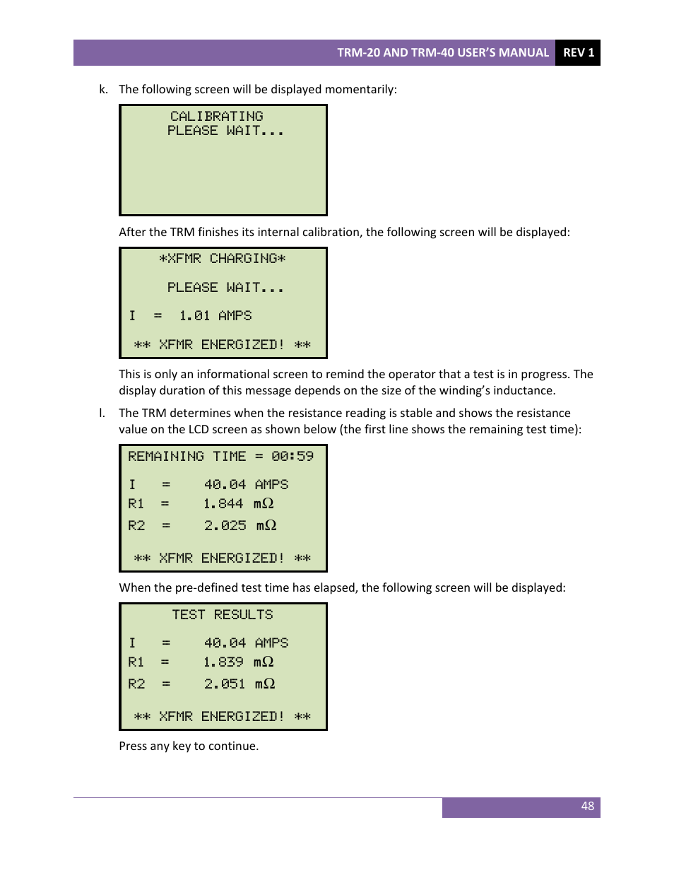 Vanguard TRM-20_40 User Manual | Page 52 / 86