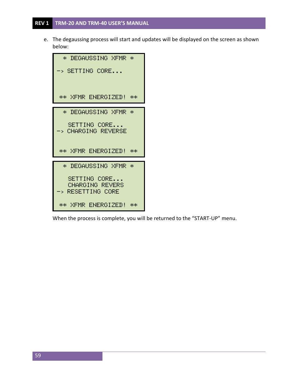 Vanguard TRM-20_40 User Manual | Page 63 / 86