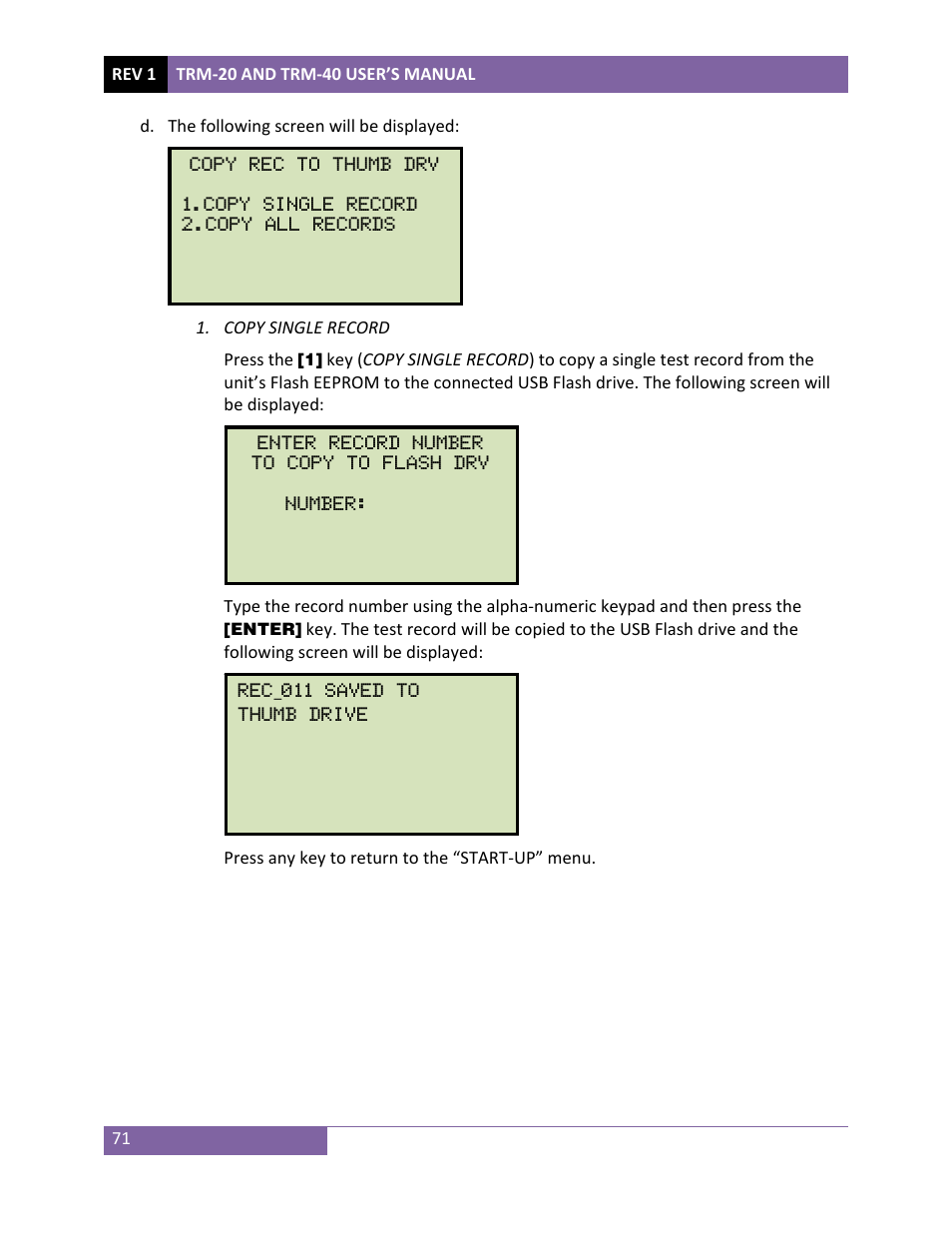 Vanguard TRM-20_40 User Manual | Page 75 / 86