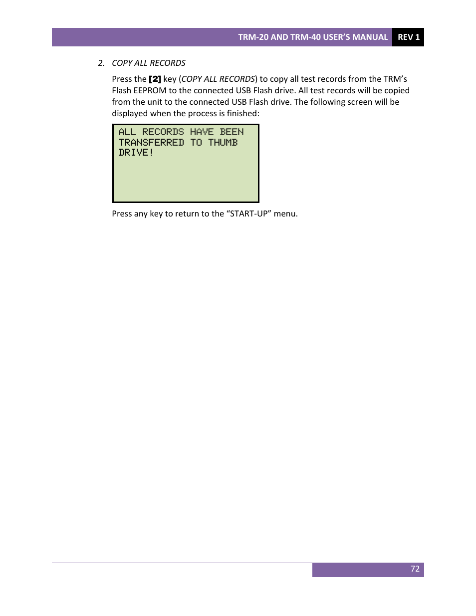 Vanguard TRM-20_40 User Manual | Page 76 / 86