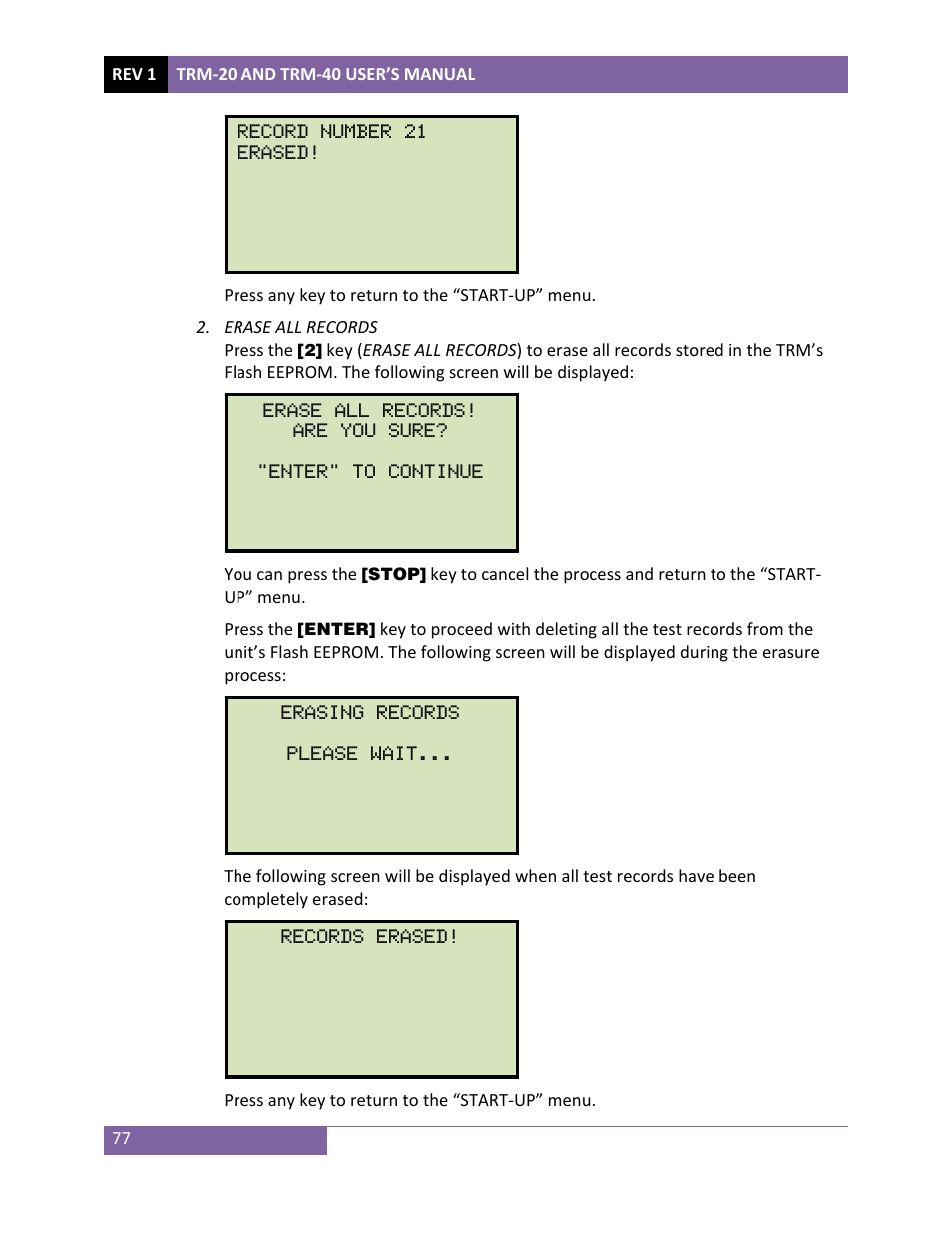 Vanguard TRM-20_40 User Manual | Page 81 / 86