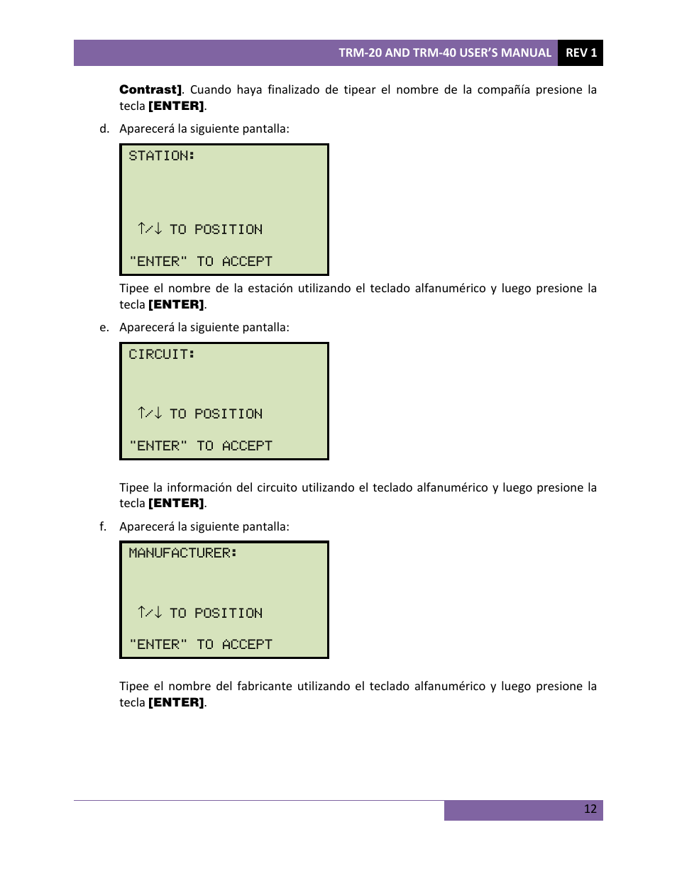 Vanguard TRM-20_40 User Manual | Page 16 / 77