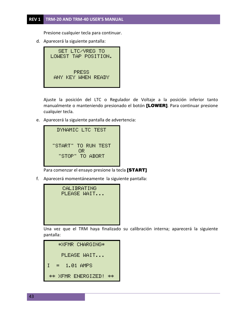 Vanguard TRM-20_40 User Manual | Page 47 / 77