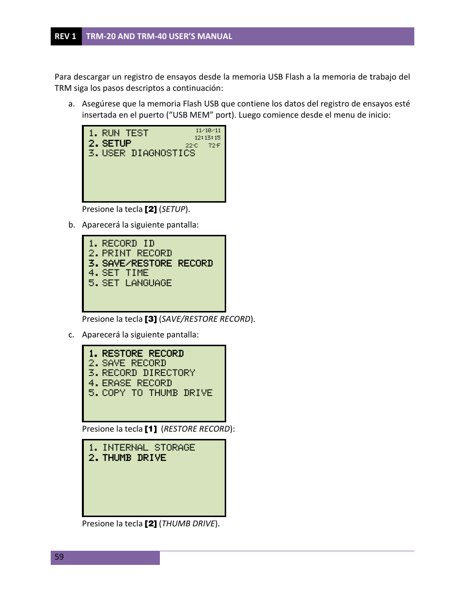Vanguard TRM-20_40 User Manual | Page 63 / 77