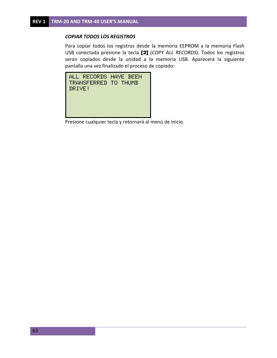Vanguard TRM-20_40 User Manual | Page 67 / 77