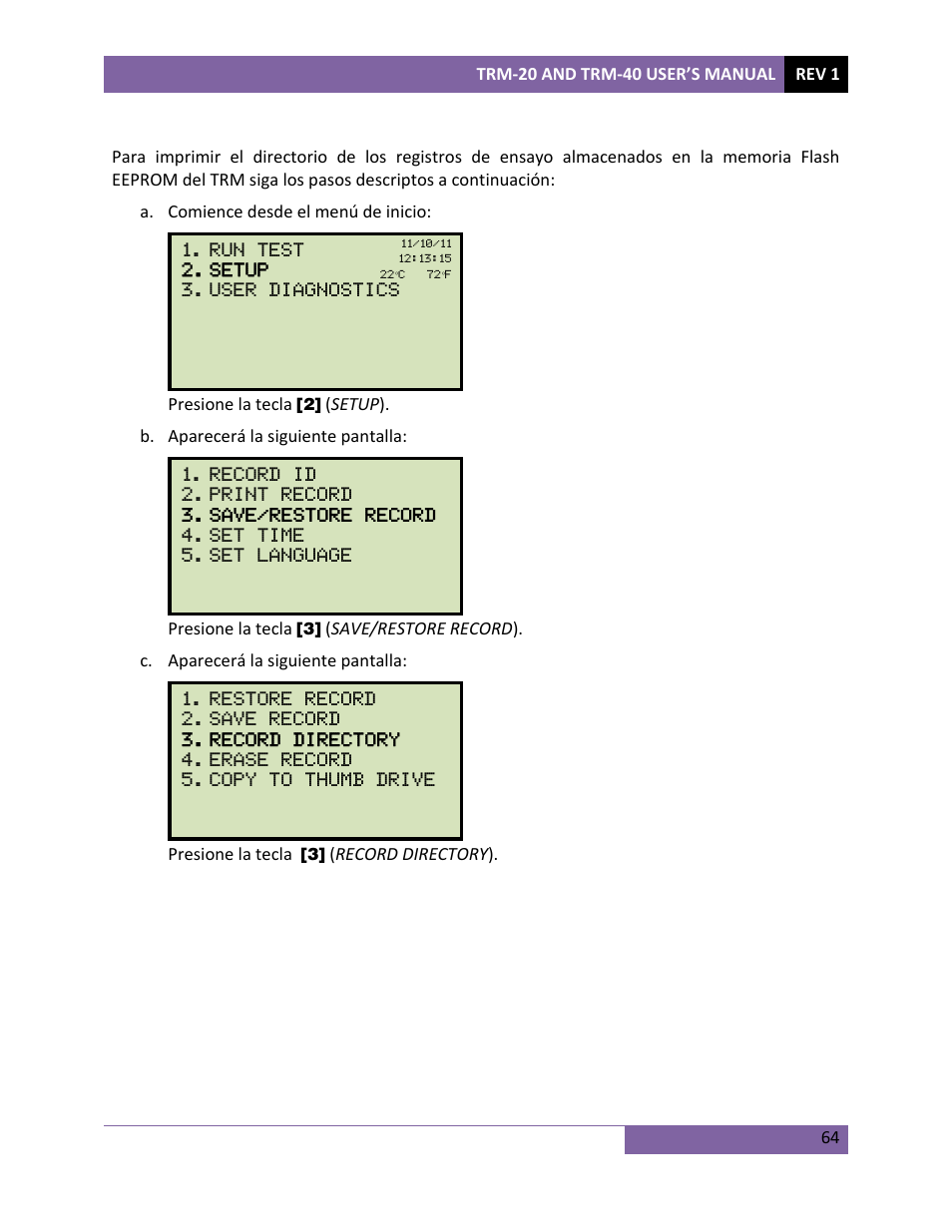 Vanguard TRM-20_40 User Manual | Page 68 / 77