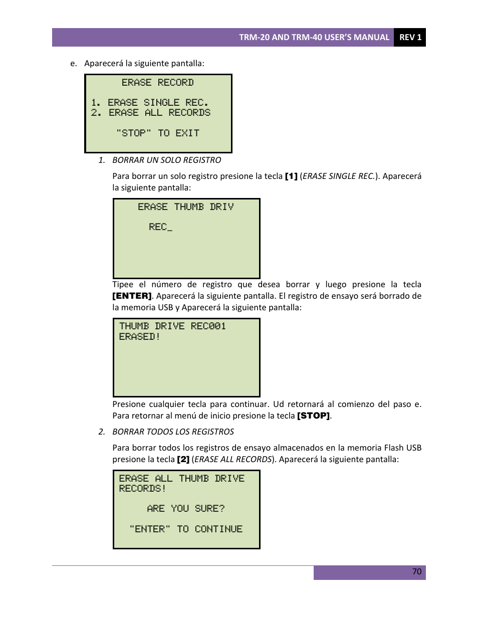 Vanguard TRM-20_40 User Manual | Page 74 / 77