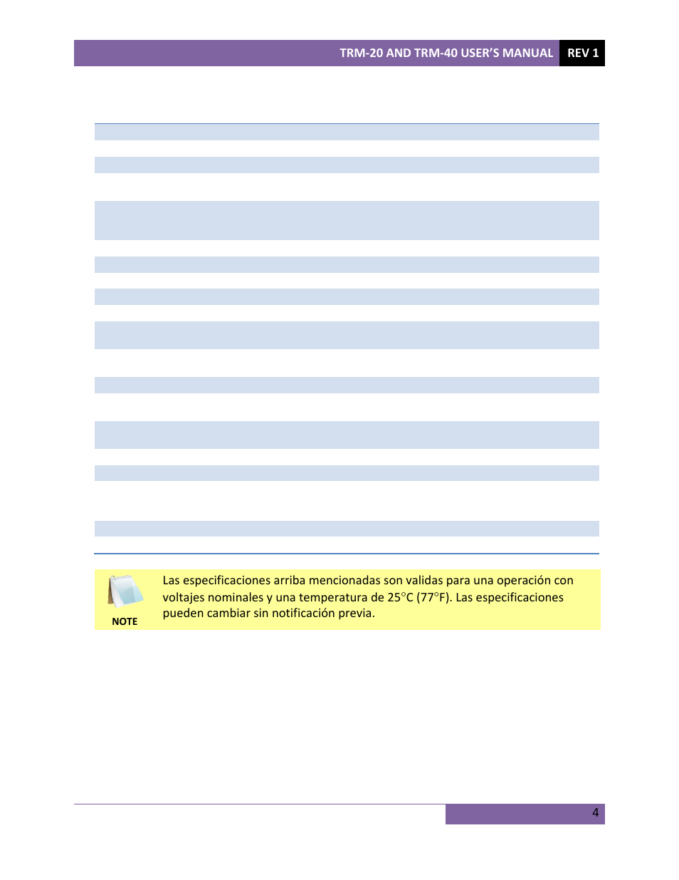 Vanguard TRM-20_40 User Manual | Page 8 / 77