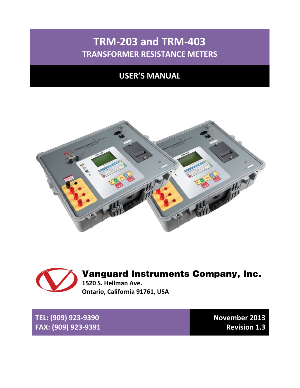 Vanguard TRM-203_403 User Manual | 90 pages