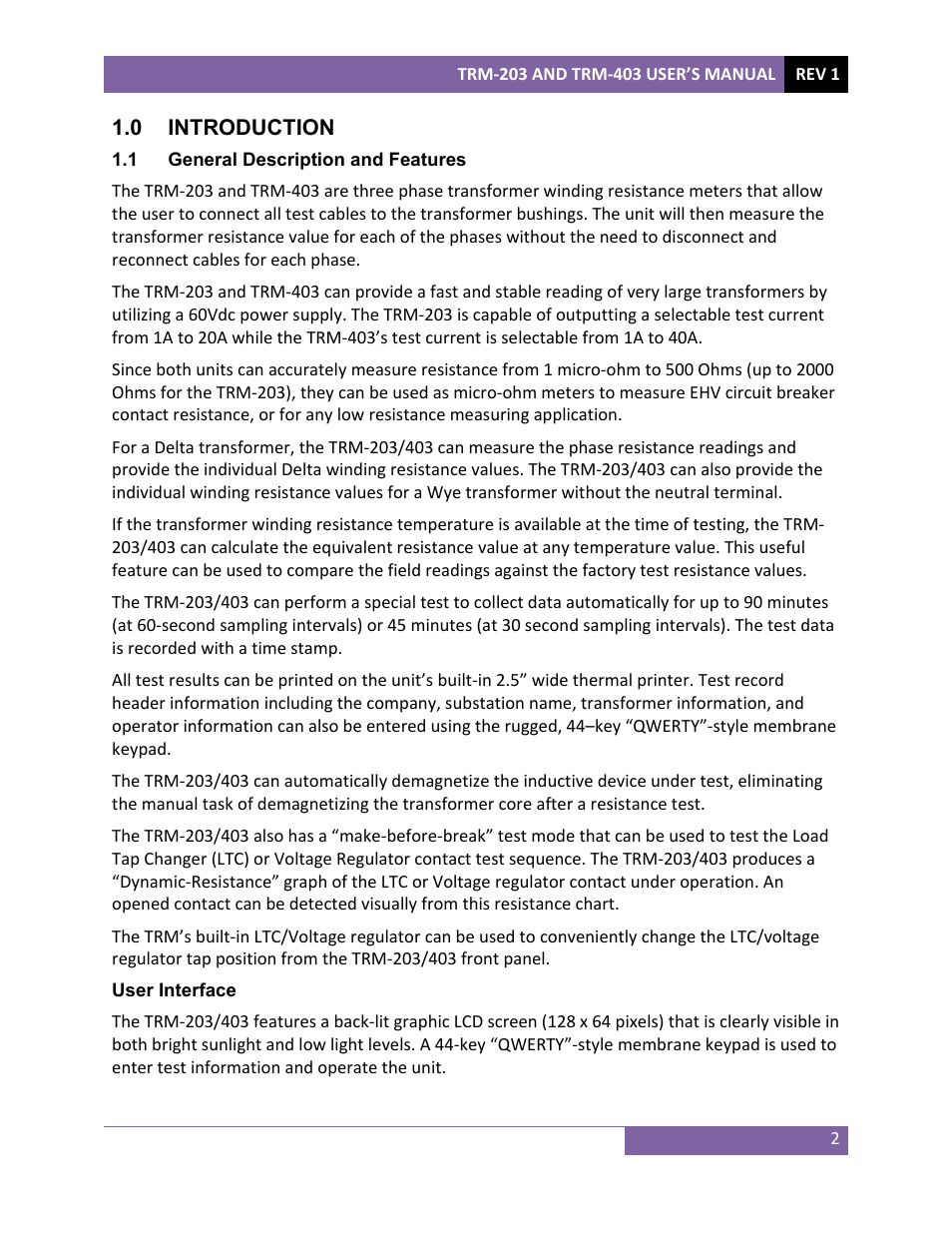 Vanguard TRM-203_403 User Manual | Page 6 / 90