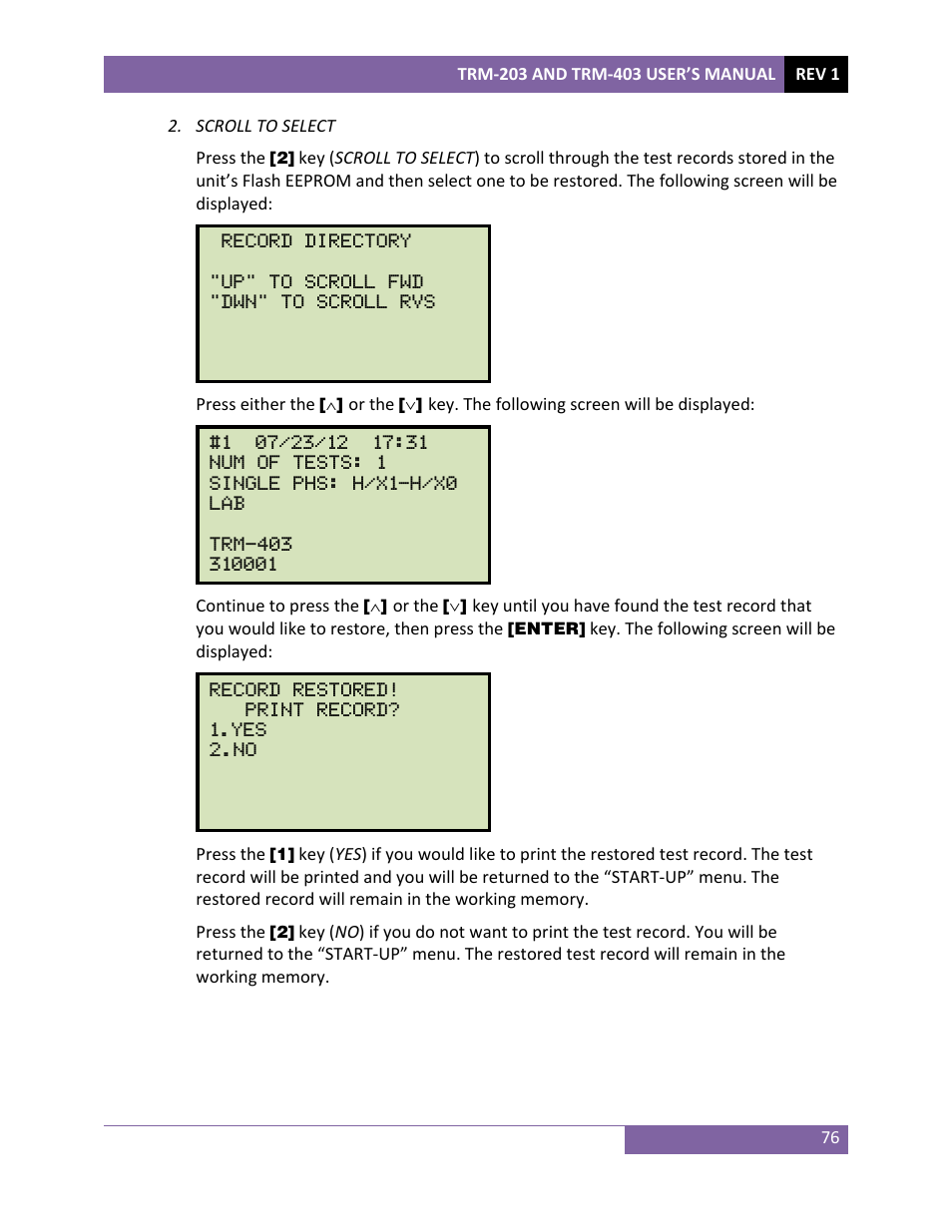 Vanguard TRM-203_403 User Manual | Page 80 / 90