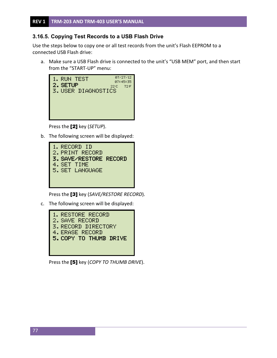 Vanguard TRM-203_403 User Manual | Page 81 / 90