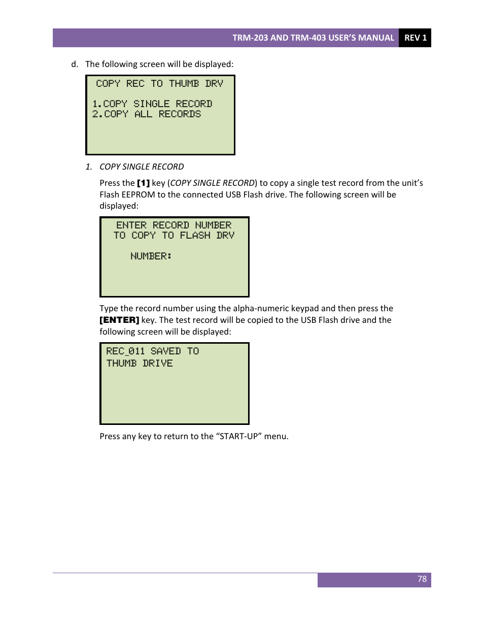 Vanguard TRM-203_403 User Manual | Page 82 / 90