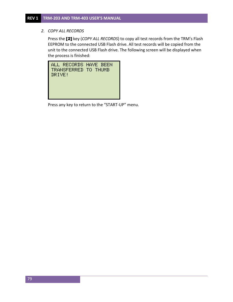 Vanguard TRM-203_403 User Manual | Page 83 / 90