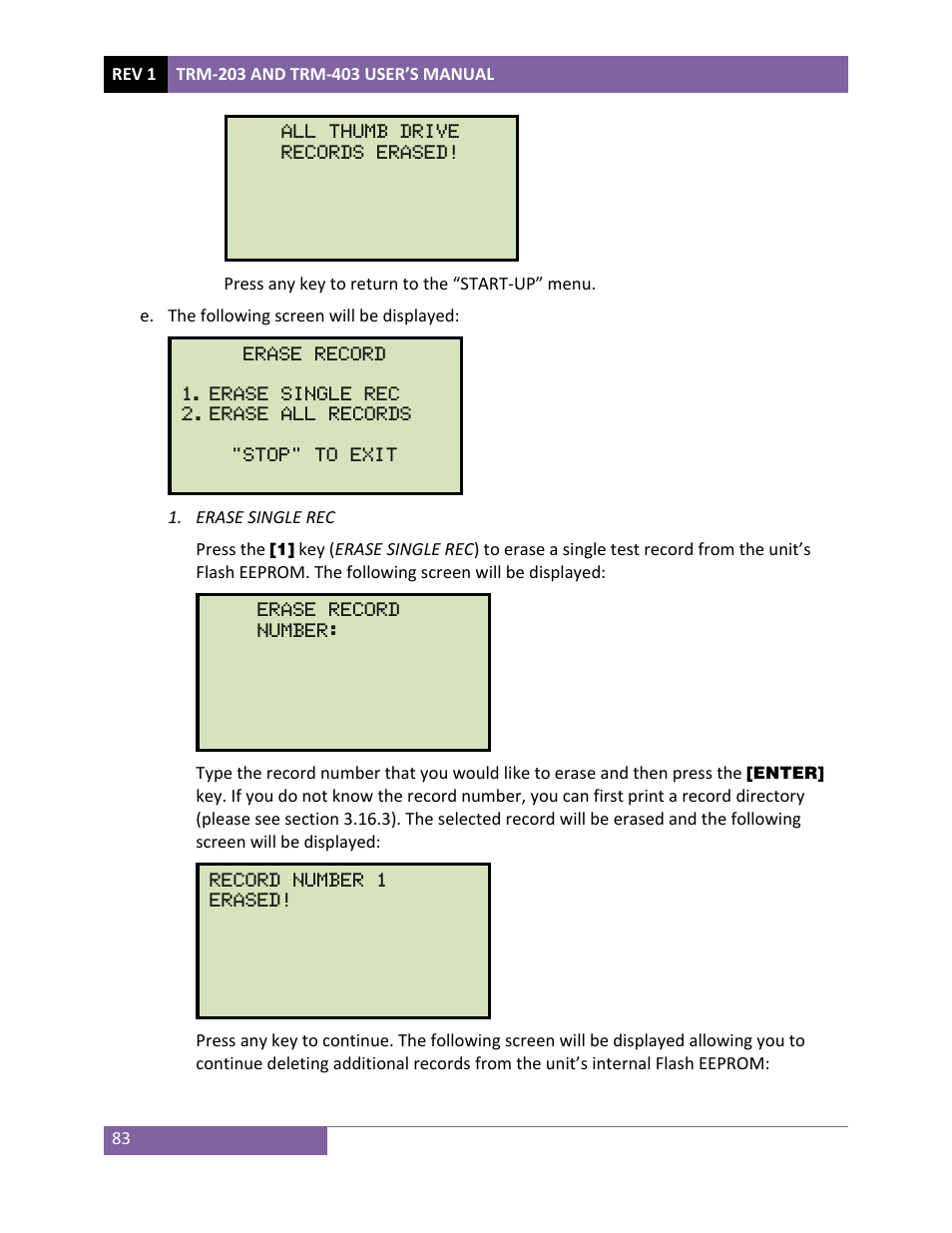 Vanguard TRM-203_403 User Manual | Page 87 / 90