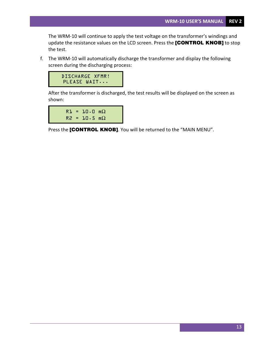 Vanguard WRM-10 User Manual | Page 16 / 20