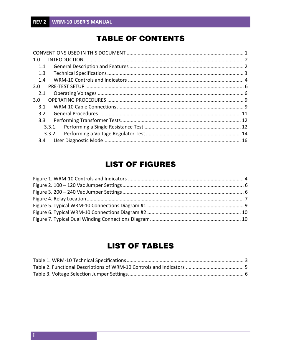 Vanguard WRM-10 User Manual | Page 3 / 20