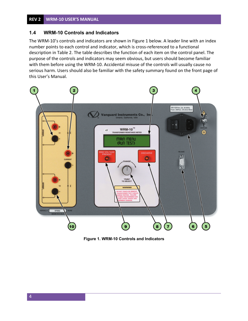 Vanguard WRM-10 User Manual | Page 7 / 20