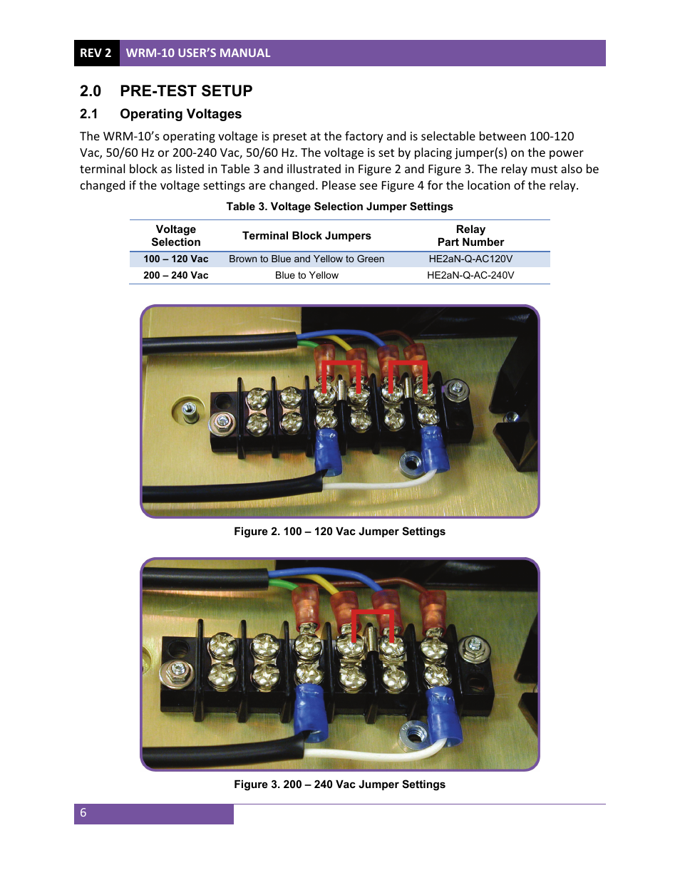 0 pre-test setup | Vanguard WRM-10 User Manual | Page 9 / 20