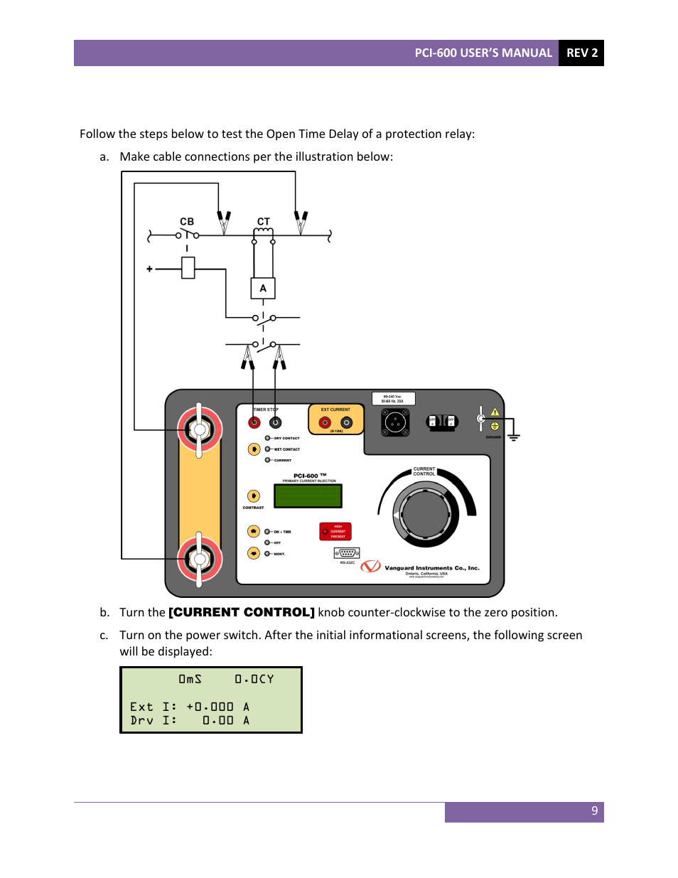 Vanguard PCI-600 User Manual | Page 12 / 16