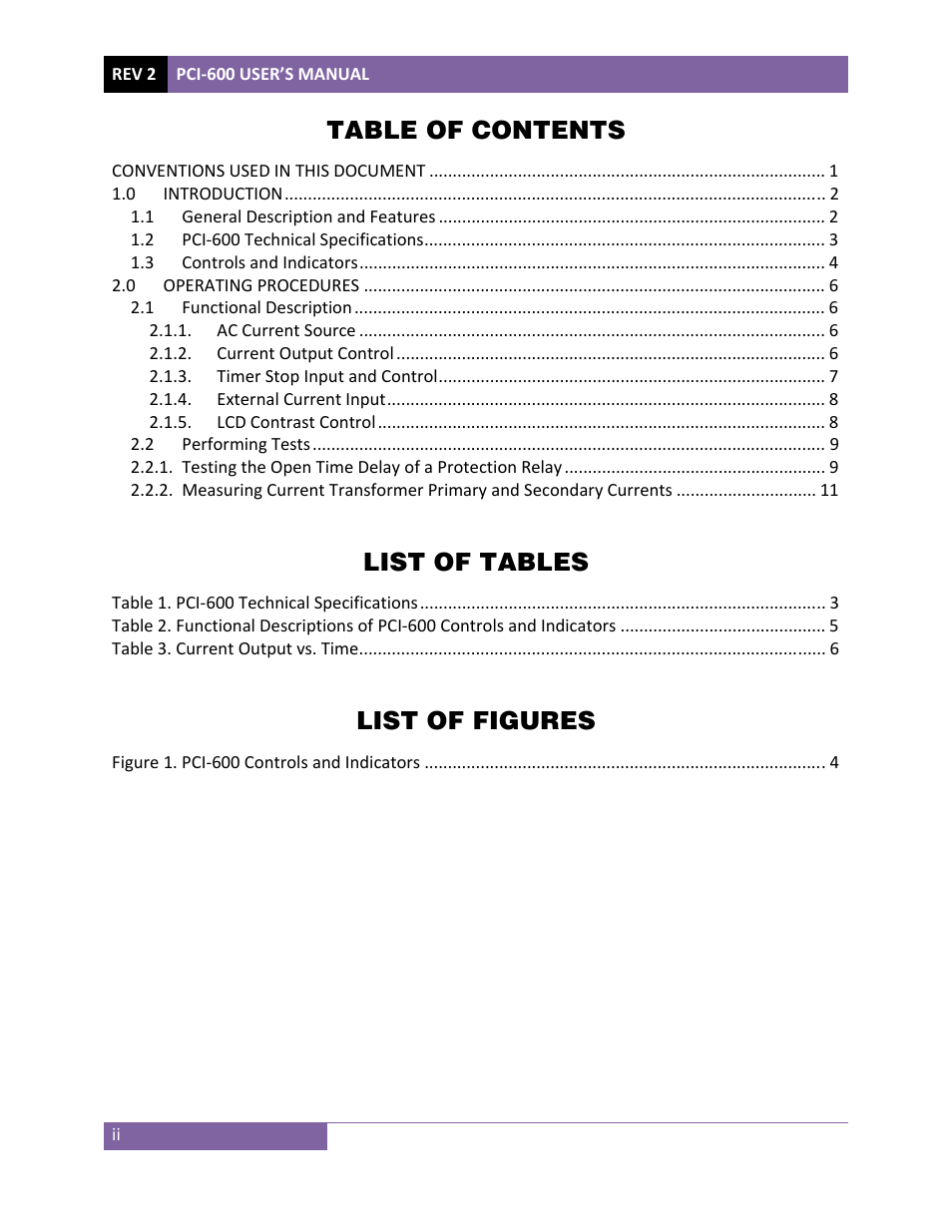 Vanguard PCI-600 User Manual | Page 3 / 16