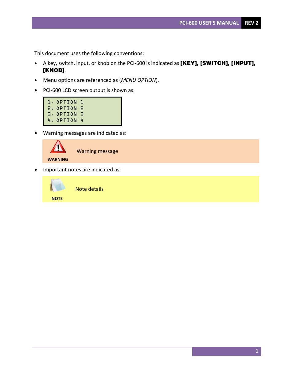 Vanguard PCI-600 User Manual | Page 4 / 16