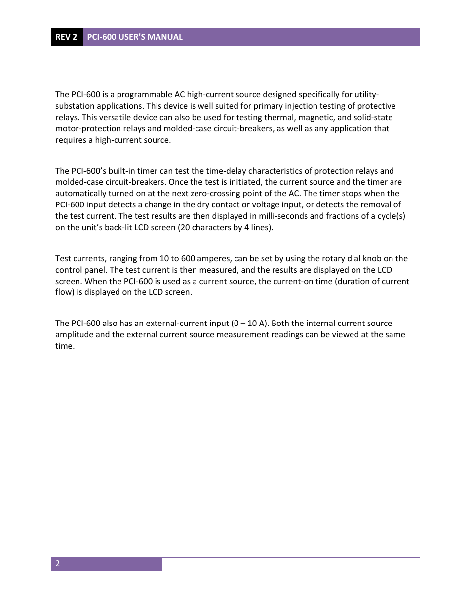Vanguard PCI-600 User Manual | Page 5 / 16