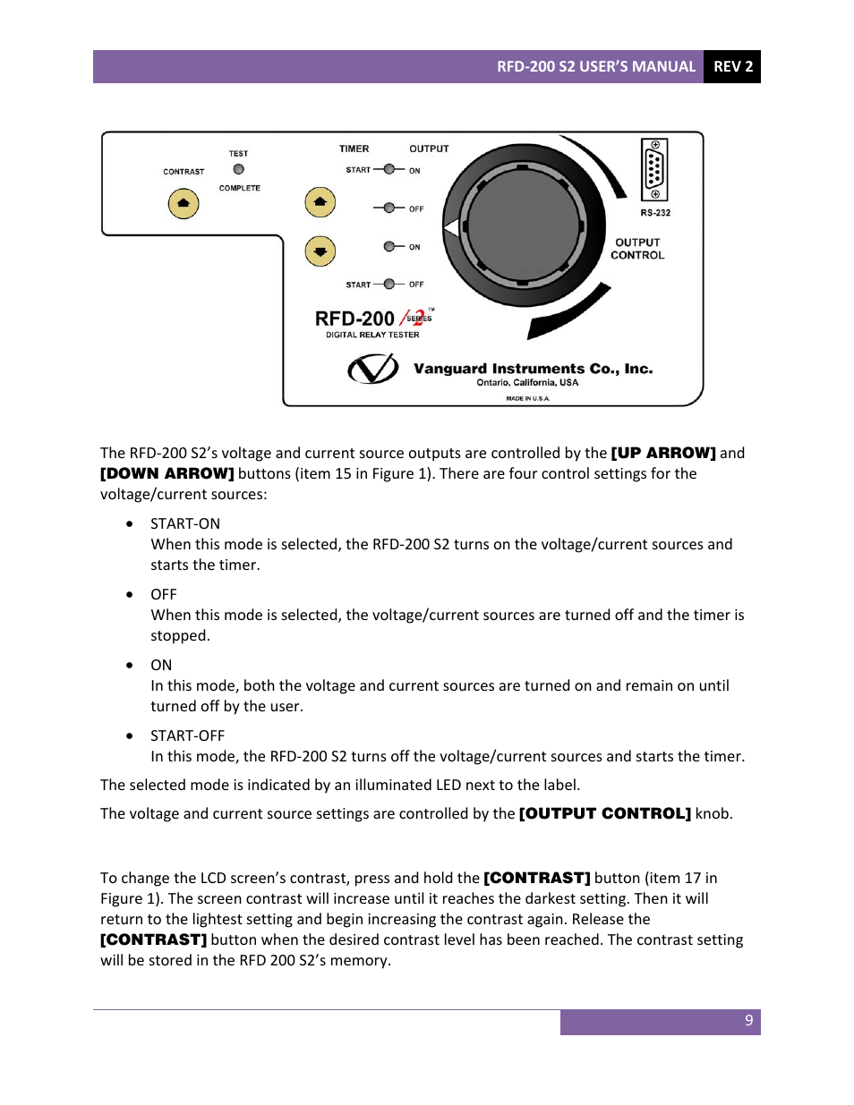 Vanguard RFD-200 S2 User Manual | Page 12 / 28