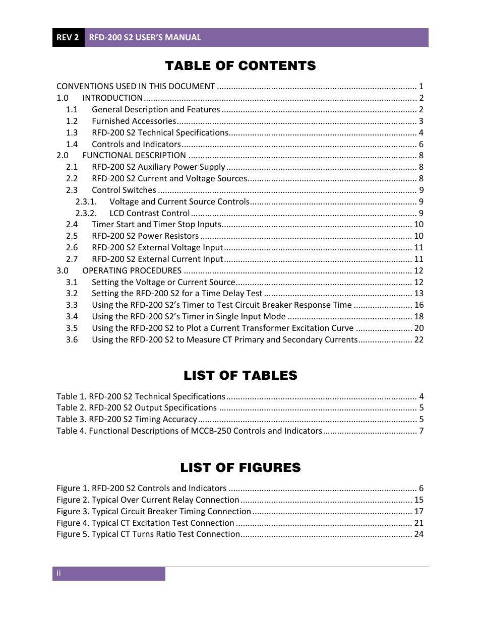 Vanguard RFD-200 S2 User Manual | Page 3 / 28