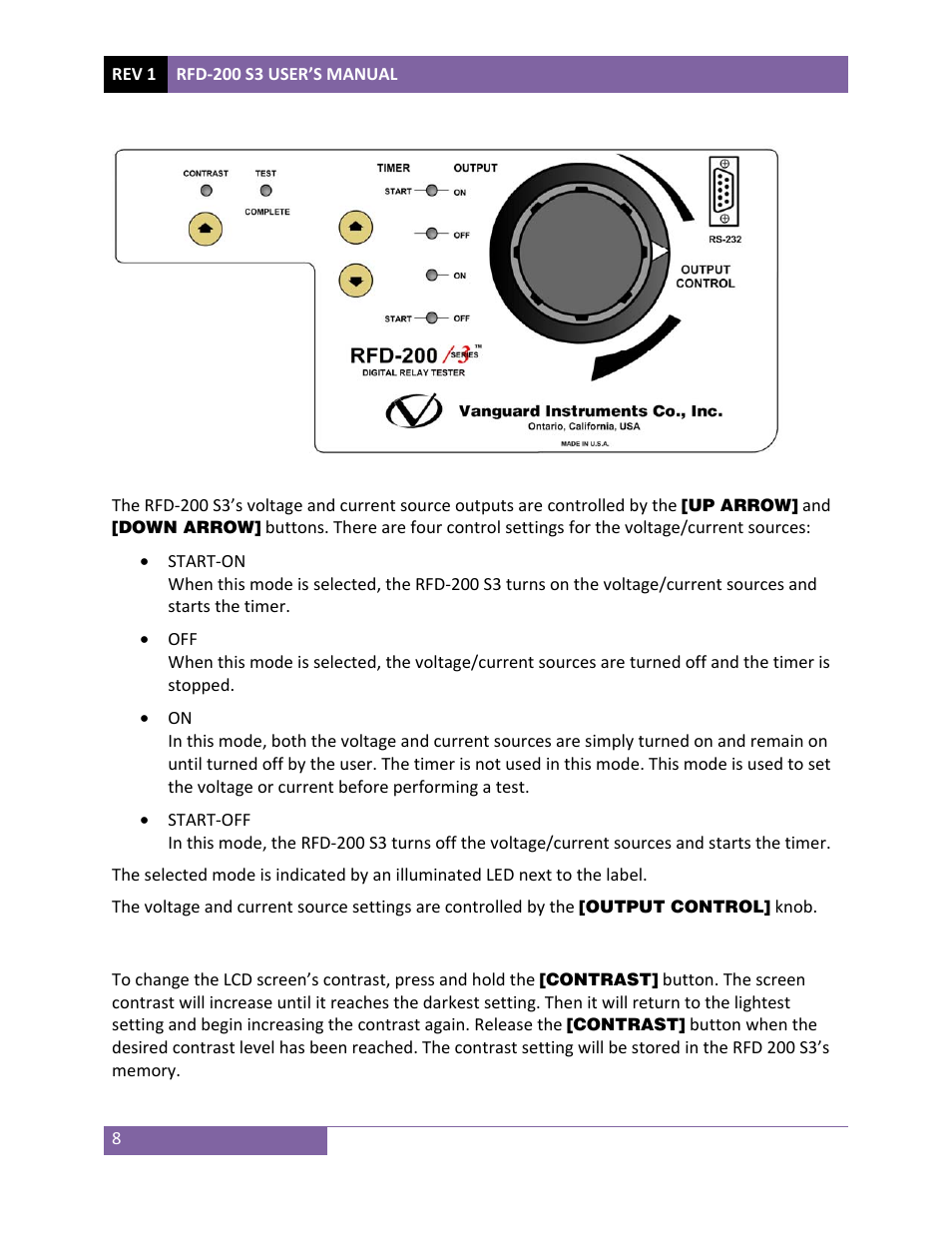 Vanguard RFD-200 S3 User Manual | Page 11 / 27