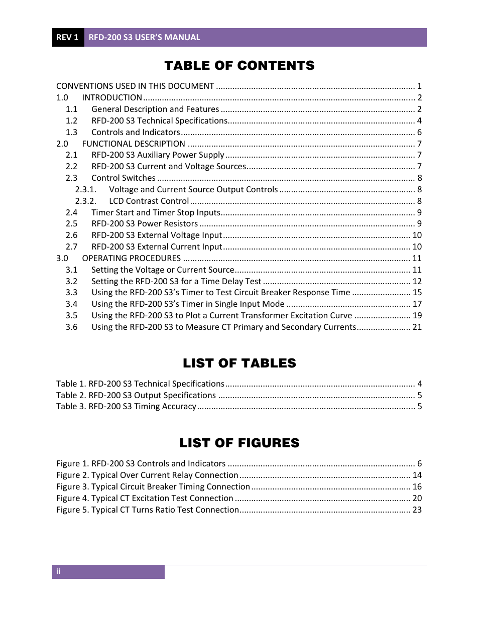 Vanguard RFD-200 S3 User Manual | Page 3 / 27