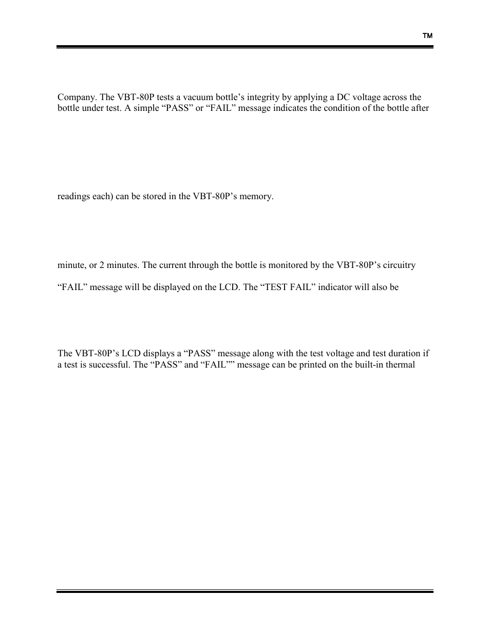 Operating procedures vbt-80p | Vanguard VBT-80P User Manual | Page 5 / 24