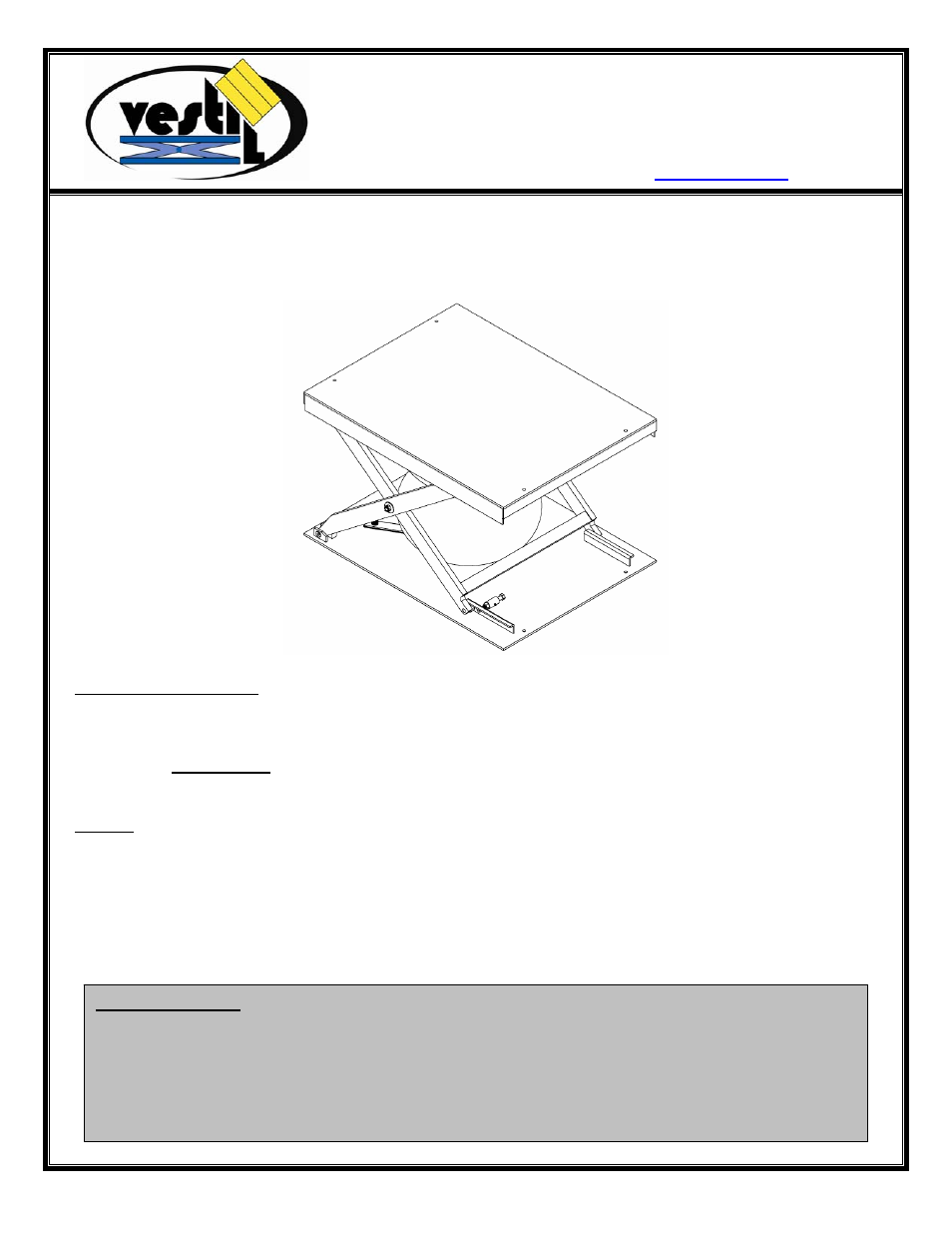 Vestil ABLT-H-LP User Manual | 5 pages