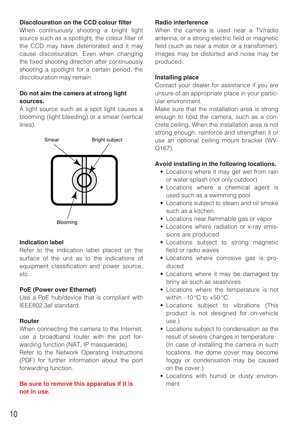 Panasonic WV-NF284 User Manual | Page 10 / 36