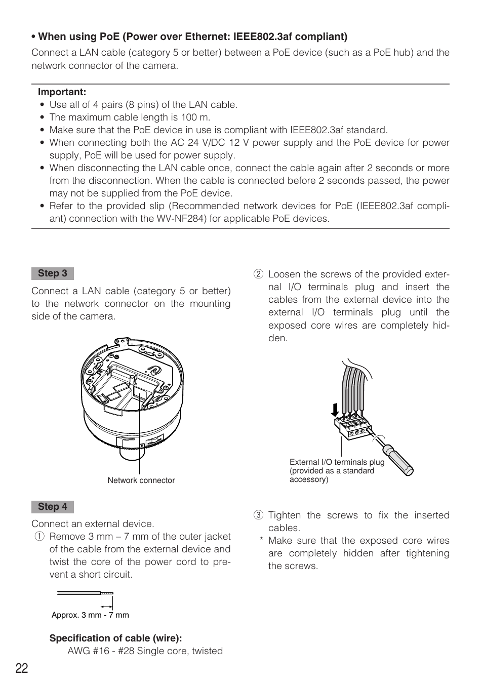 Panasonic WV-NF284 User Manual | Page 22 / 36