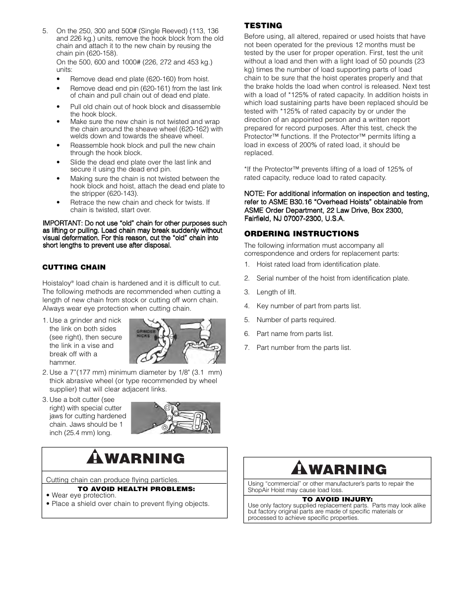 Vestil ACH-100 User Manual | Page 14 / 20