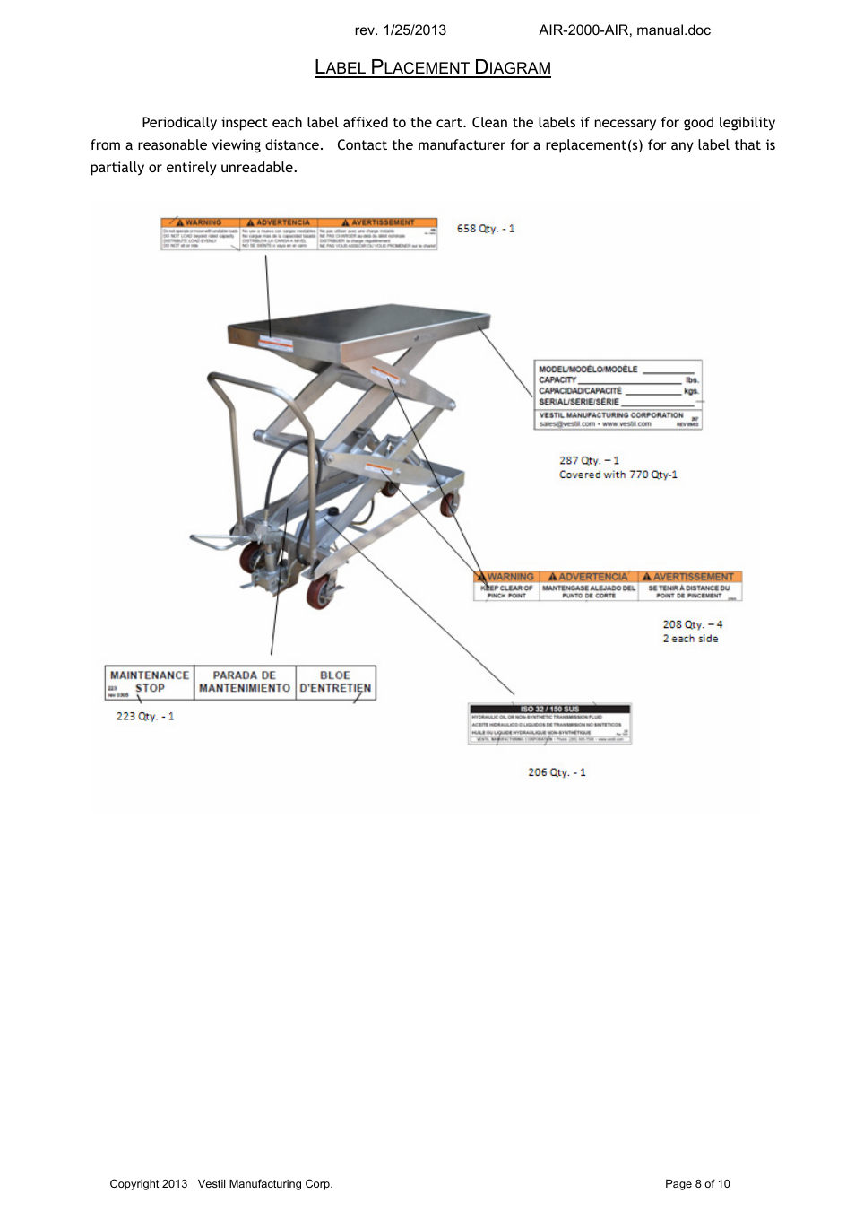 Vestil AIR-2000 User Manual | Page 8 / 12