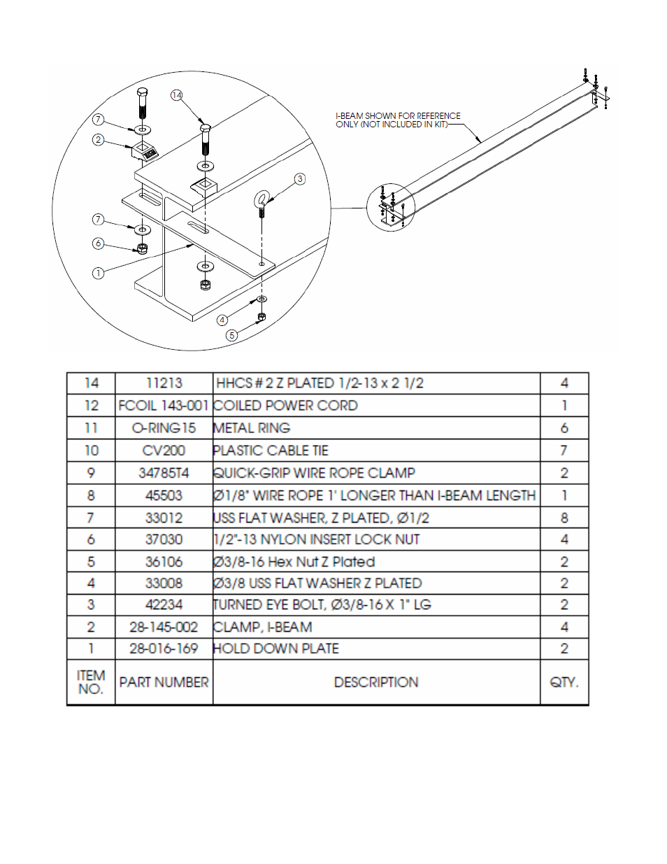 Festoon kit (option) | Vestil AHA User Manual | Page 22 / 25