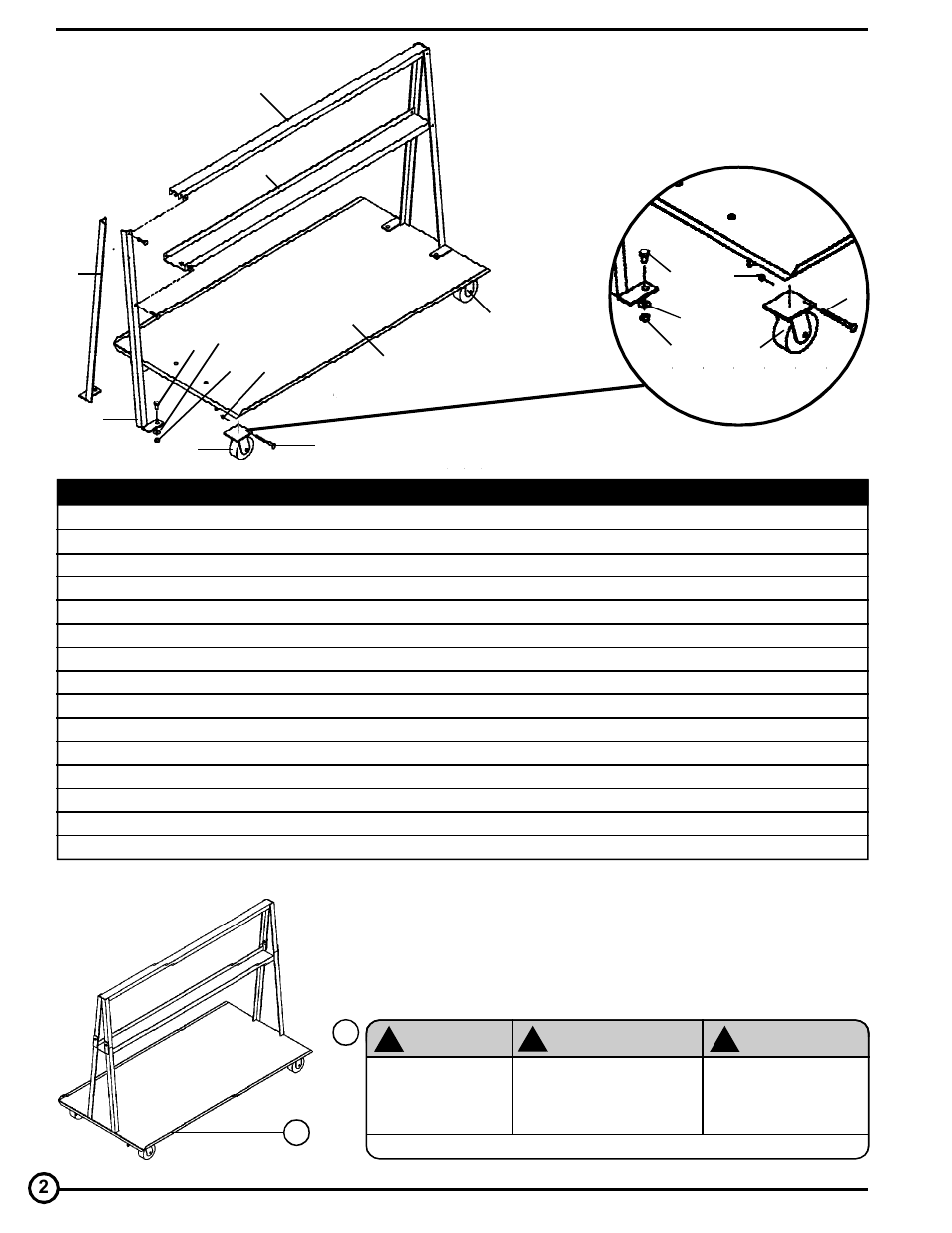 Warning label identification, Caution ! precaución ! prudence | Vestil AF-xxxx User Manual | Page 2 / 4