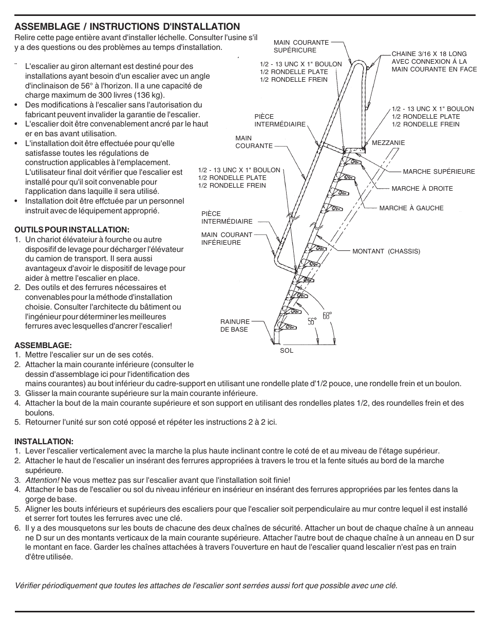 Assemblage / instructions d'installation | Vestil ATS User Manual | Page 9 / 9