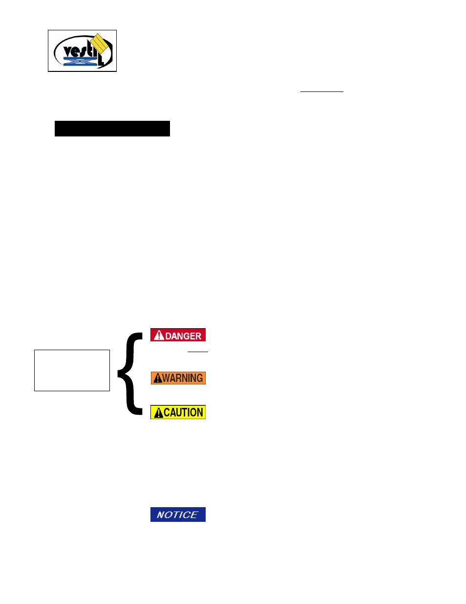 Afety, Rinciples | Vestil BC series User Manual | Page 2 / 12