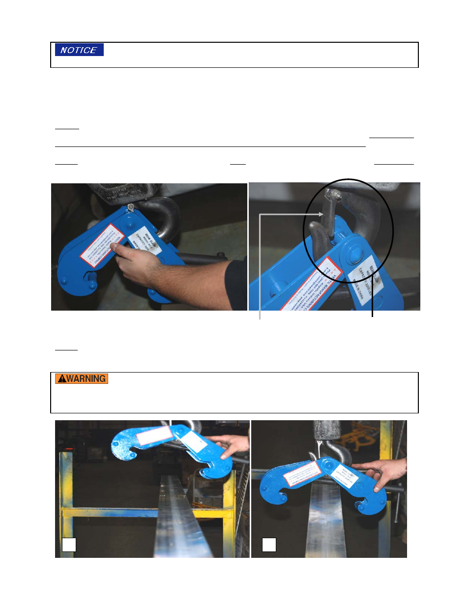 Use instructions | Vestil BC series User Manual | Page 7 / 12