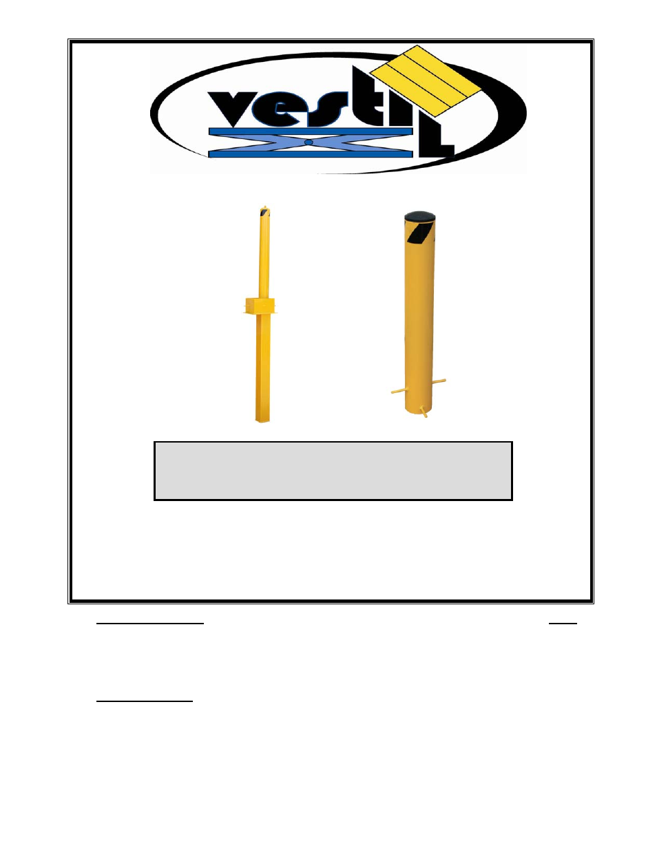 Vestil BOL-SSTOR-42-4.5 User Manual | 5 pages