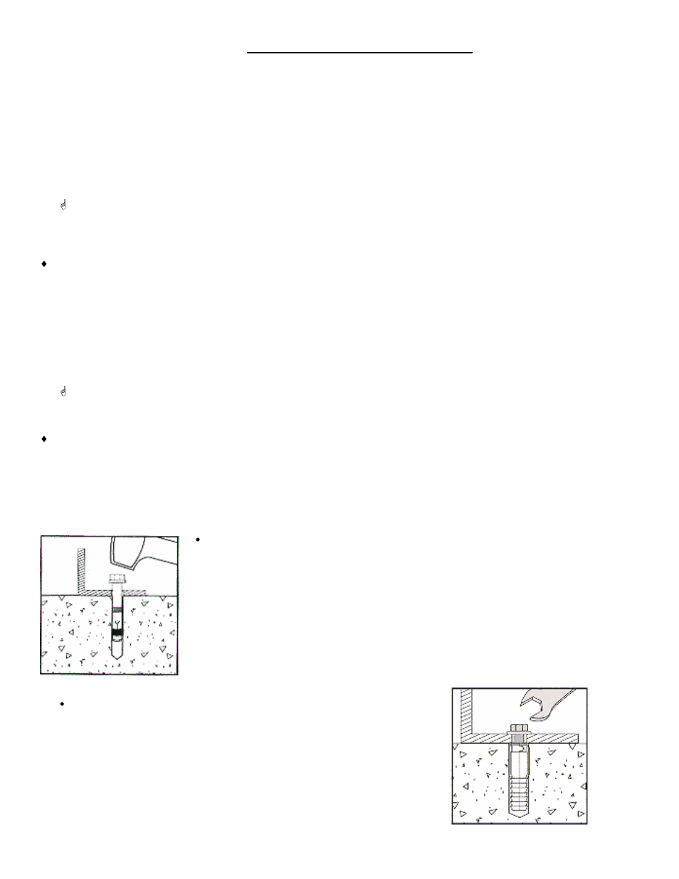 Installing masonry anchors | Vestil SELF SUPPORTING BRIDGE CRANE User Manual | Page 3 / 9